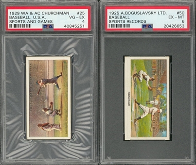 1925-29 Multi-Sport Card Sets (2 Different) - Featuring Babe Ruth and George Sisler